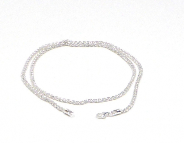 925er Feinsilber Zopfkette 2,5mm x 50cm