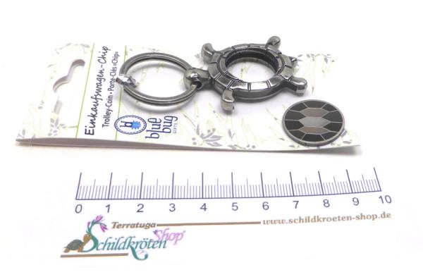 Chiphalter "Schildkröte", silber - BlueBug