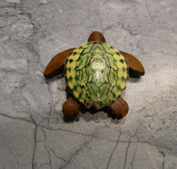 Holz Dekorations Schildkröten (grün)