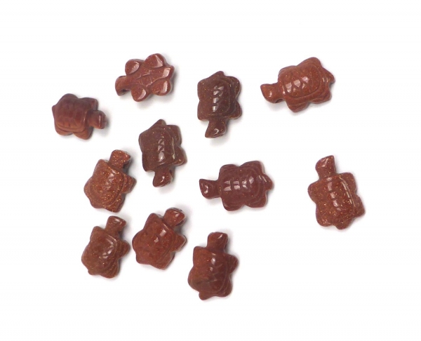 "Sassary"  Schildkröten Anhänger aus Goldfluss (2,5 cm)