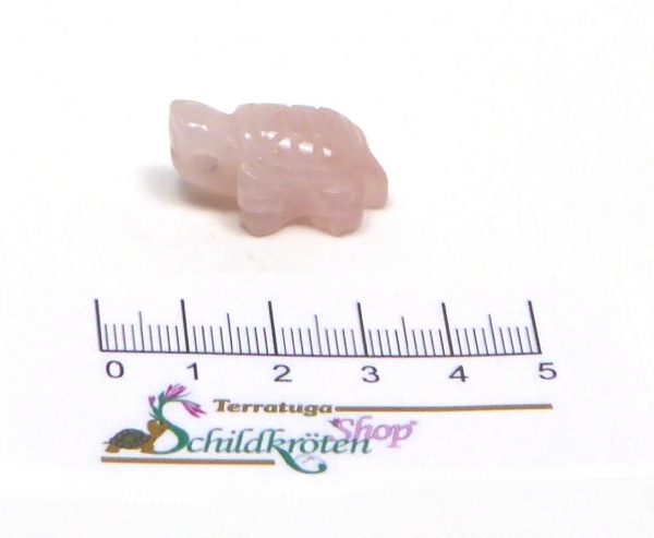 "Sassary" Schildkröten Anhänger aus Rosenquarz (2,5 cm)