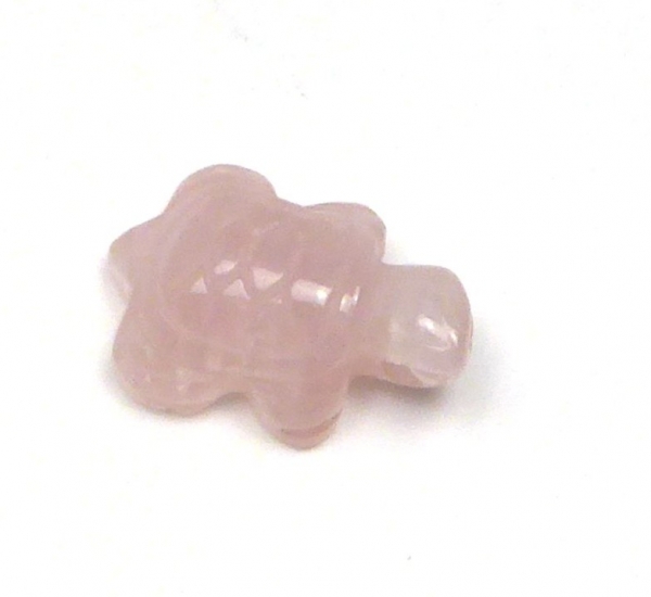 "Sassary" Schildkröten Anhänger aus Rosenquarz (2,5 cm)