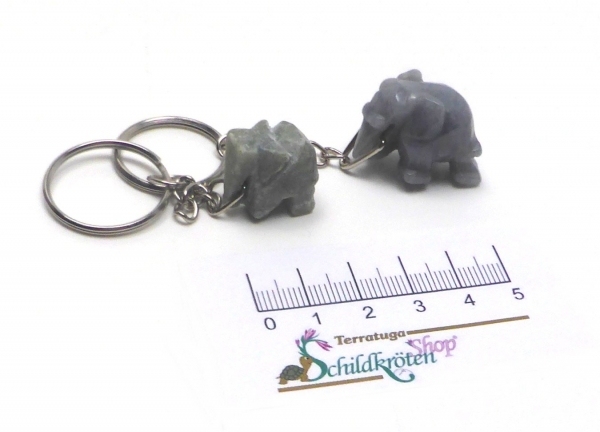 Halbedelstein Schlüsselanhänger "ELEFANT"