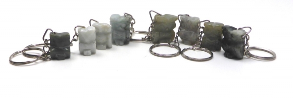 Halbedelstein Schlüsselanhänger "EULE"