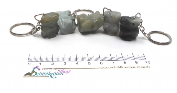 Halbedelstein Schlüsselanhänger "EULE"