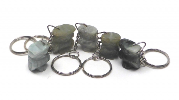 Halbedelstein Schlüsselanhänger "EULE"