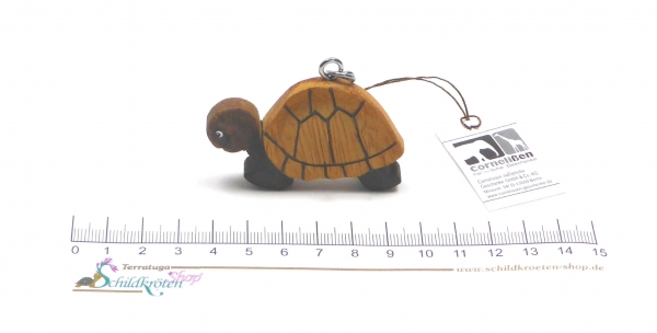 Landschildkröten-Schlüsselanhänger aus Holz