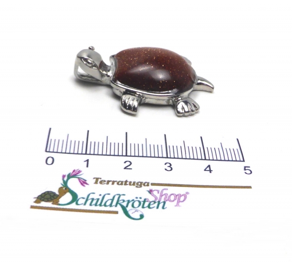 "Nugget" Schildkröten Anhänger aus Goldfluss