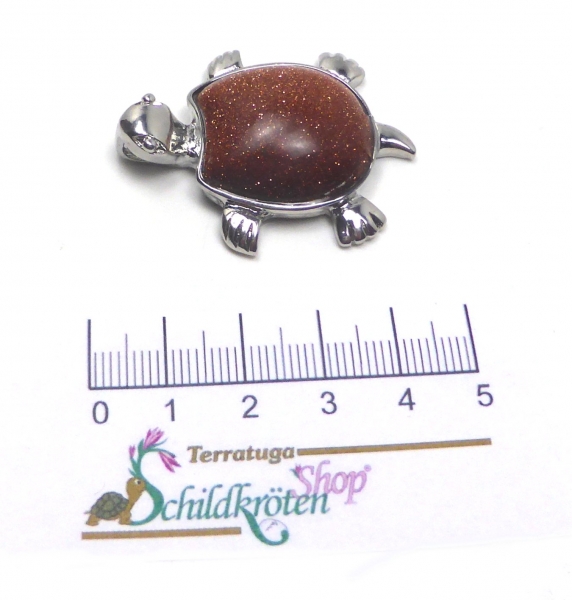 "Nugget" Schildkröten Anhänger aus Goldfluss