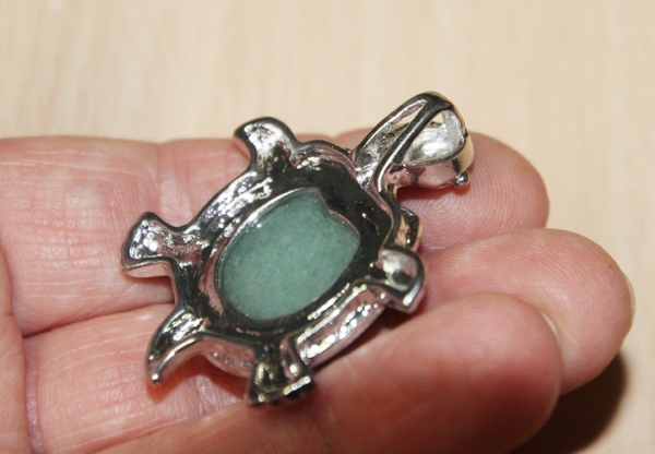 "Nugget" Schildkröten Anhänger aus Aventurin