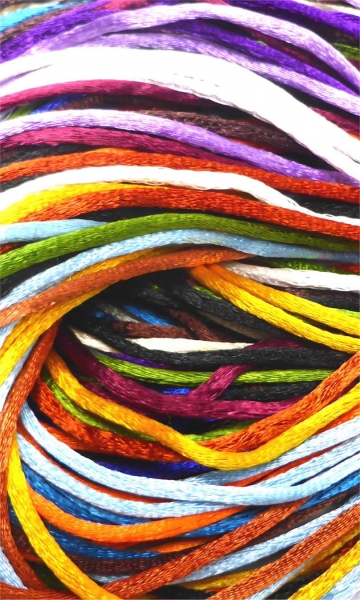 Seidenband (bunt gemischt) 1m