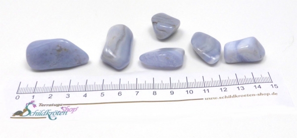 Trommelstein Chalcedon ca. 2 - 6 cm (hellblau)