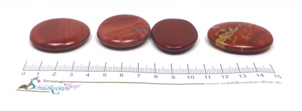 Scheibenstein Jaspis ca. 3-5 x 5 cm groß (rotbraun)
