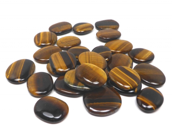 Scheibenstein Tigerauge ca.3-5 x 6 cm groß (braun-schimmernd-gestreift)