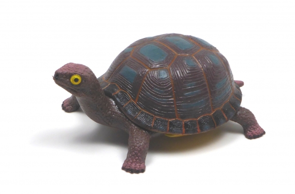 Kunststoff-Stretch-Figur "Wobble" (dunkelbraun/türkis)