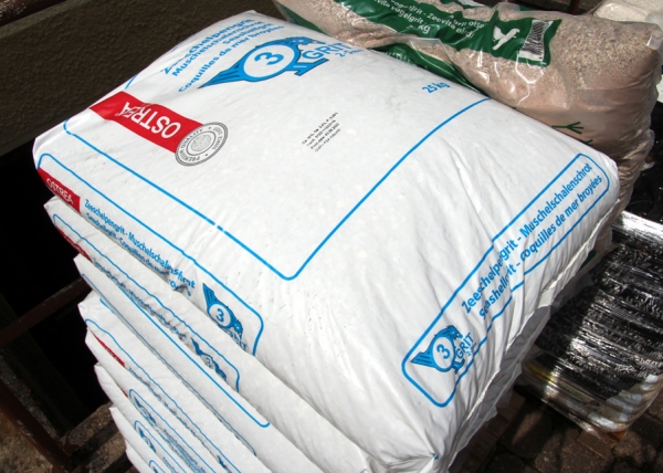 Muschelgrit Größe 3 mittelgrob für Vögel und Schildkröten 25kg NEU