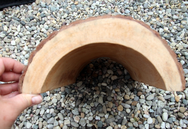 Batavia Tunnel, Mahagoni Holz, 35 cm, Bohrung 18cm (Hugro)