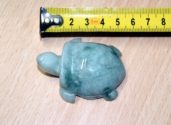 Schildkröte in Top Polierung aus burmesischem Jadeit ( Jade ) ca. 55 x 44 mm