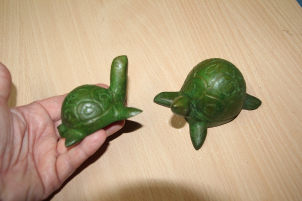 Afrikanische Pantherschildkröte Holzfigur Handarbeit Unikate