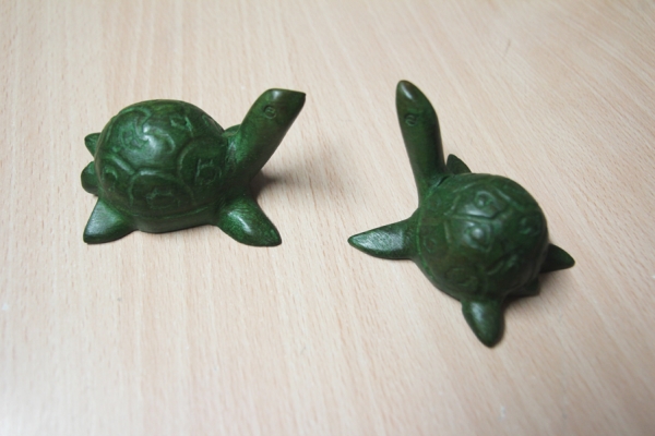 Afrikanische Pantherschildkröte Holzfigur Handarbeit Unikate