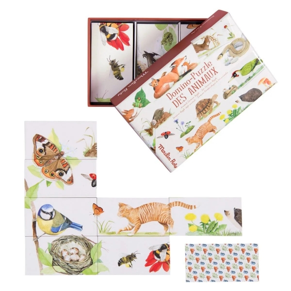 Moulin Roty - Domino Puzzle Tiere