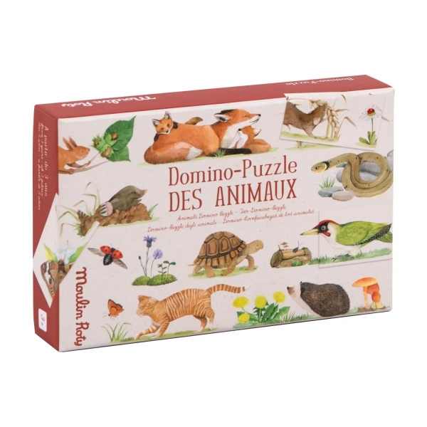 Moulin Roty - Domino Puzzle Tiere