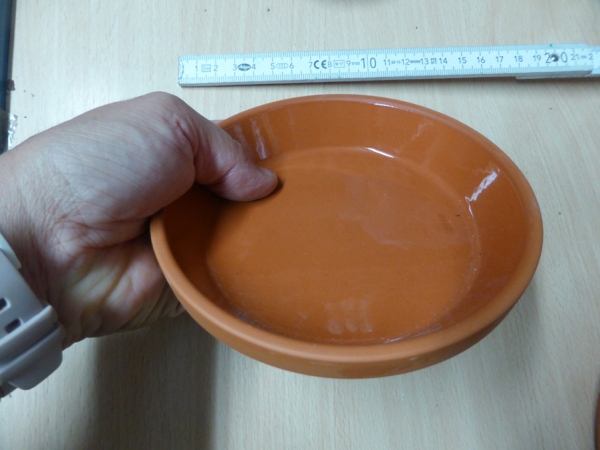Terracotta Tonuntersetzer, glasiert, Durchmesser 11cm