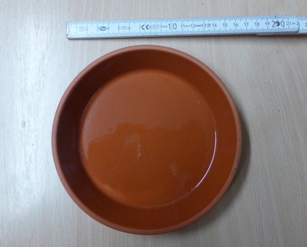 Terracotta Tonuntersetzer, glasiert, Durchmesser 15cm