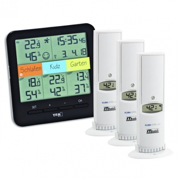 Funk-Thermo-Hygrometer mit 3 Sendern KLIMA@HOME