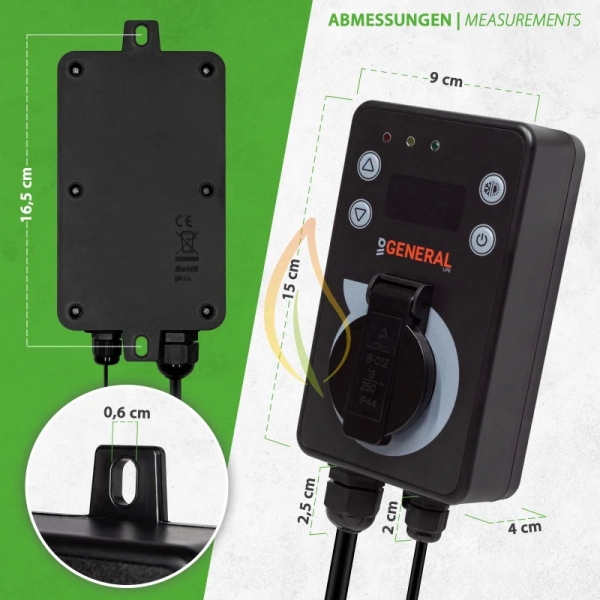 Mi-Heat Outdoor Thermostat GH600 für Kühl- und Heizbetrieb