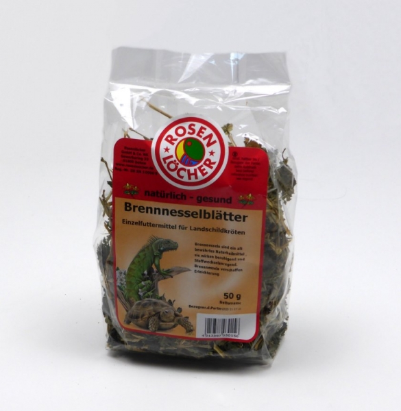 Brennnesselblätter für Landschildkröten 50g Packung  (HM Rosenlöcher)
