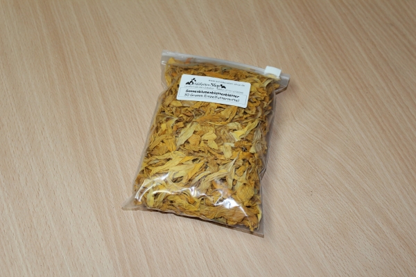 Sonnenblumenblütenblätter ganz 30g