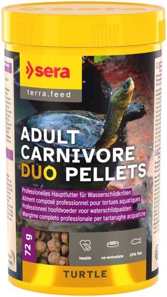 sera TURTLE Adult Carnivore Duo Pellets 250ml (72g)