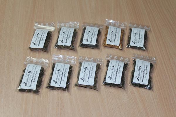 10 verschiedene Sorten Pellets, insg. 180g