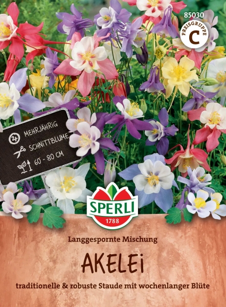 Akelei Langespornte Mischung - Aquilegia caerules