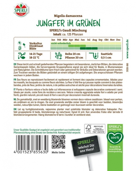 Jungfer im Grünen SPERLI's Gaudi Mischung