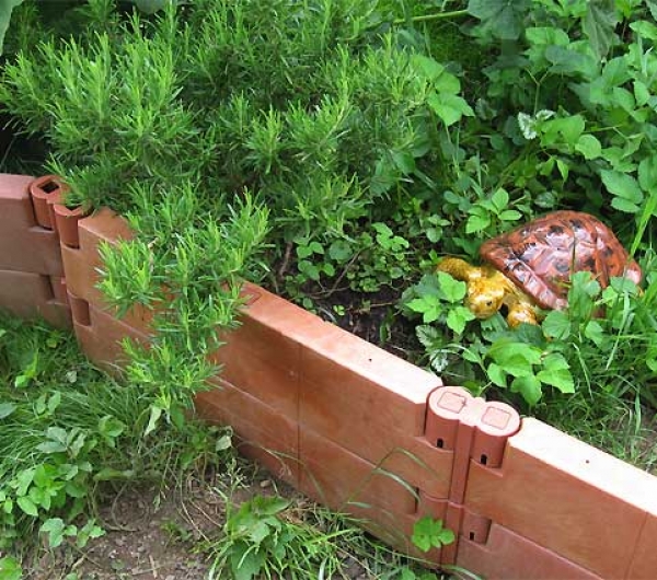 4 Gartenbausteine Pack terracotta JUWEL