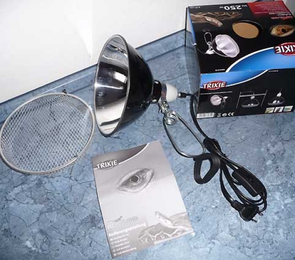 Klemmlampe, ø 21cm, schwarz, m. Schutzgitter Trixie