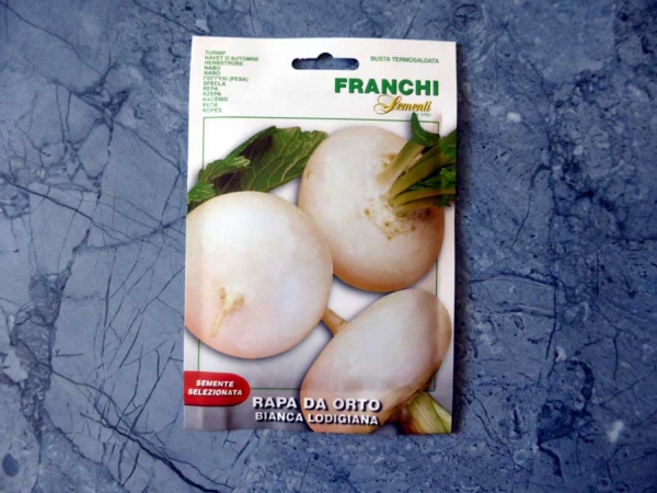D341/1 Franchi Sementi - Rapa Da Orto - Weisse Mairüben - Futter 2g