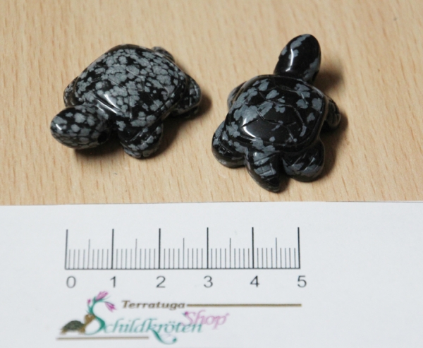 Schneeflockenobsidian Halbedelstein Schildkröte für Schmuckband