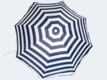 Sonnenschirm 180cm Gelenk 2 Stangen, blau-weiss