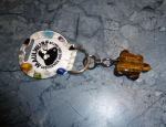 Schlüsselanhänger Schildkröte Tigeraugen Stein 4x3cm