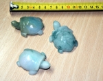 Schildkröte in Top Polierung aus burmesischem Jadeit ( Jade ) ca. 55 x 44 mm