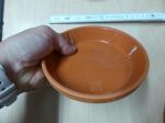 Terracotta Tonuntersetzer, glasiert, Durchmesser 11cm