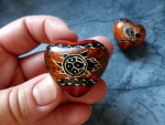Herz bemalt ca. 35mm Speckstein aus Kenia Schildkröten Motiv