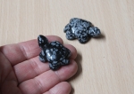 Schneeflockenobsidian Halbedelstein Schildkröte für Schmuckband